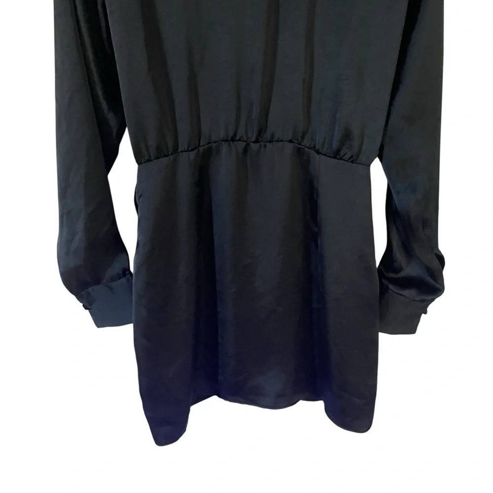 Zara Black Satin Dress Size S - Picture 7 of 9